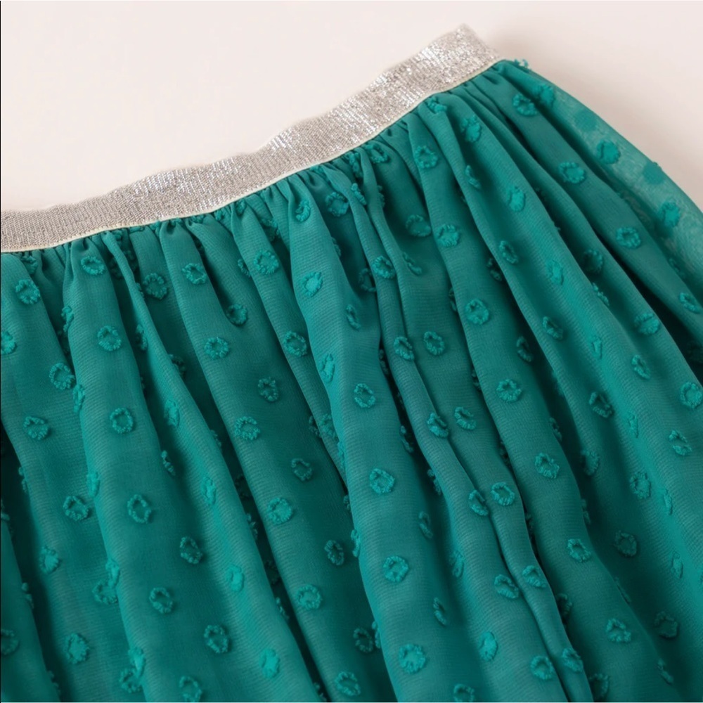 NWT- KIDPIK TEXTURED DOT CHIFFON SKIRT - Picture 2 of 8